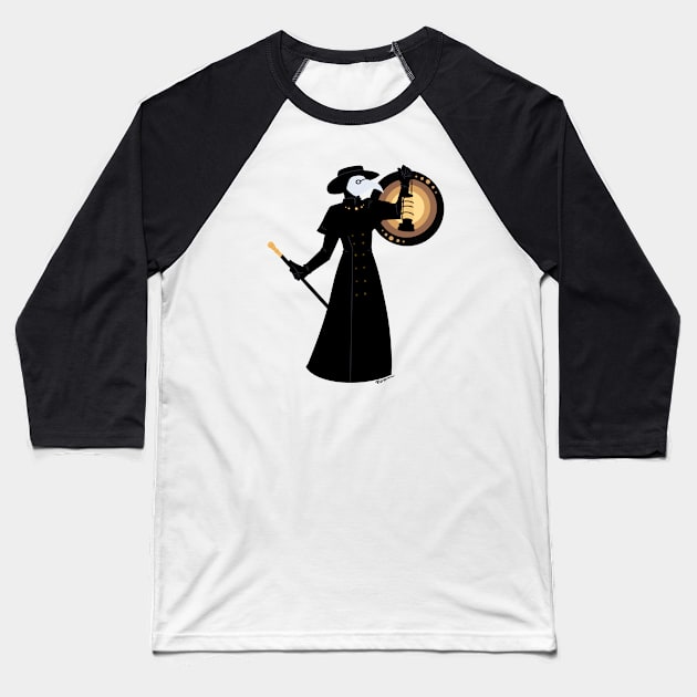 Plague Doctor Baseball T-Shirt by Sidhe Crafts